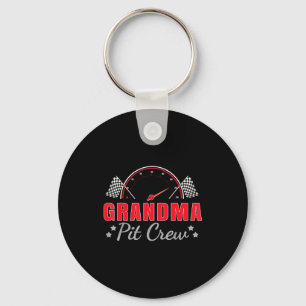 Grandma T Crew Race Car Driver Birthday Party Raci Key Ring