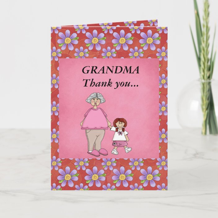 Grandma Thank You Card | Zazzle.co.uk