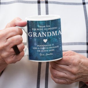 Grandma Thank You Heartfelt Message Personalised Coffee Mug