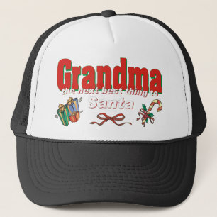 Grandma, The Next Best Thing To Santa Trucker Hat