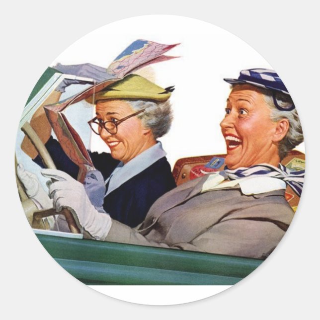 Grandma The Speed Queen Classic Round Sticker (Front)