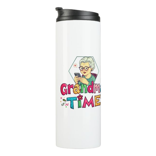 Grandma Time Thermal Tumbler (Rotated Right)