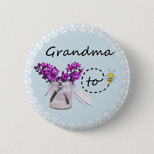 Grandma To Be 6 Cm Round Badge (Front)