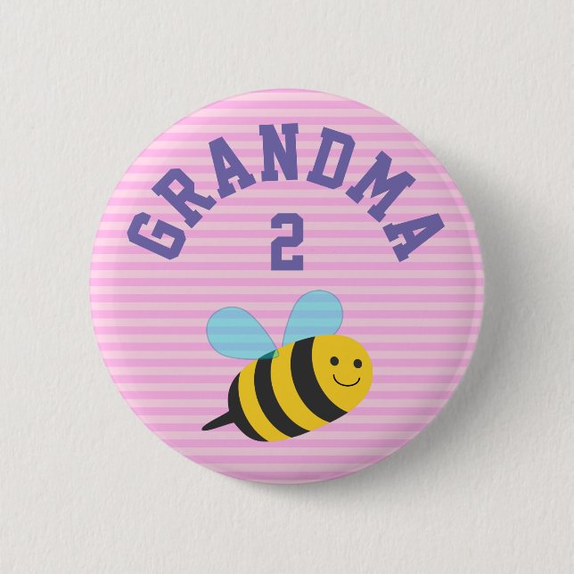 Grandma to be 6 cm round badge (Front)