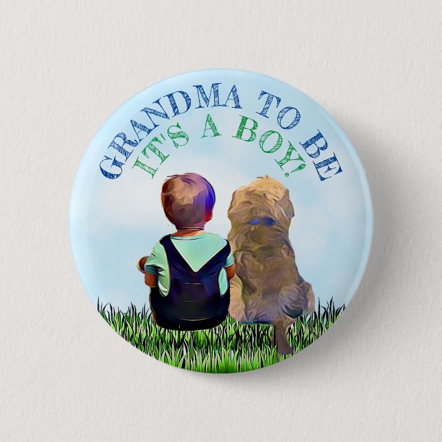 Grandma  to be Baby Shower Button (Front)
