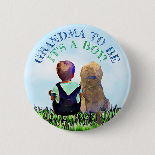 Grandma to be Baby Shower Button