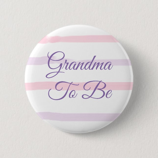 Grandma to be Baby Shower button (Front)
