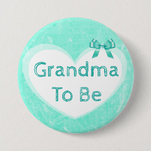 Grandma to Be Baby Shower Button Blue