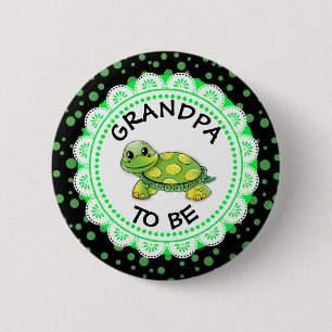 Grandma to be Baby Shower Button Turtle themed