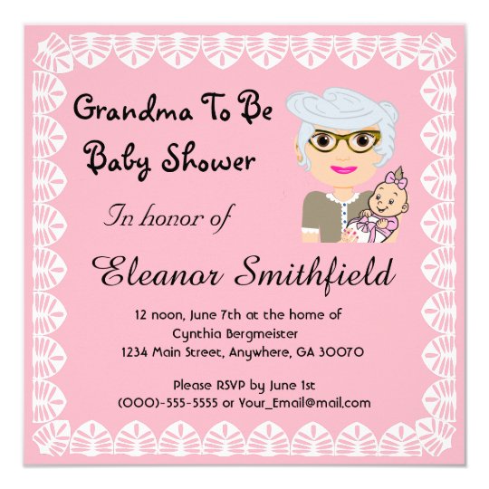 GrandMa To Be Baby Shower Invitation