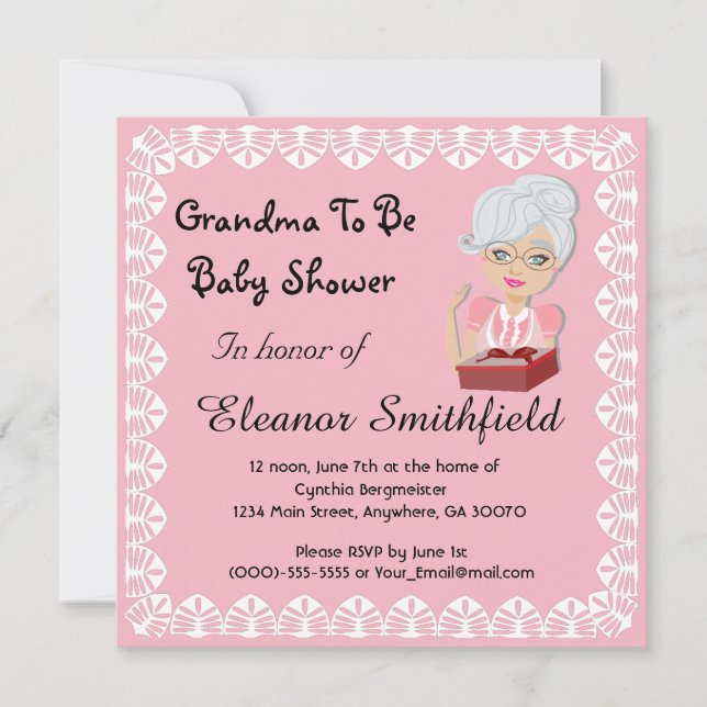 GrandMa To Be Baby Shower Invitation (Front)