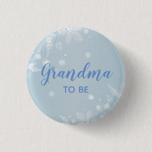 Grandma to be Blue Baby Boy Shower l New Grandma 3 Cm Round Badge