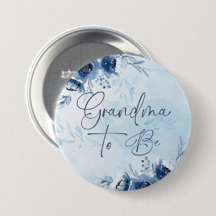 Grandma To Be Blue Its a Boy Baby Shower 7.5 Cm Round Badge