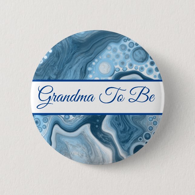 Grandma To Be | Boy's  Baby Shower   Button (Front)