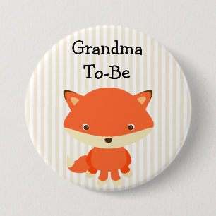 Grandma To Be Button Woodlands Theme