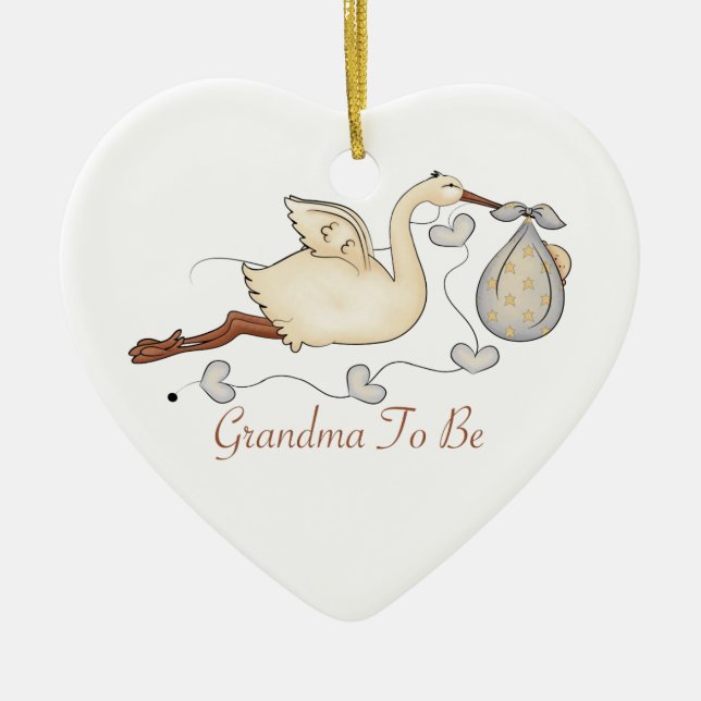 Grandma To Be Ceramic Tree Decoration (Front)