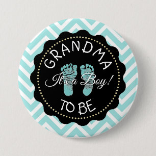 Grandma to be Chevron Baby Shower button
