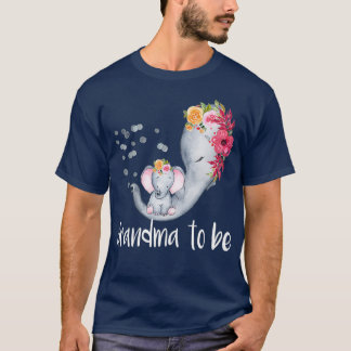 Grandma To Be Elephant Baby Shower For Girl T-Shirt