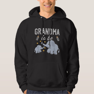 Grandma To Be Elephant Baby Shower Grandma Cute Hoodie