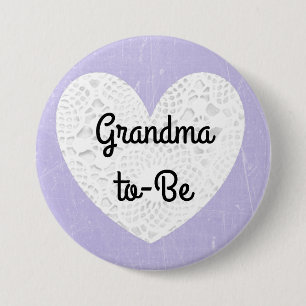 Grandma-To-Be Lavender Button for Baby Shower