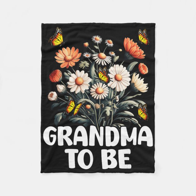 Grandma To Be, New Baby Pregnancy Announcement Rev Fleece Blanket (Front)