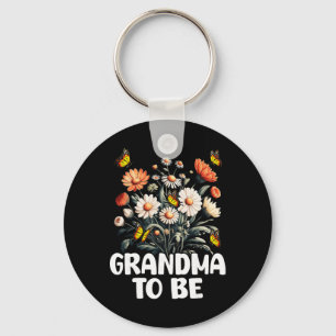Grandma To Be, New Baby Pregnancy Announcement Rev Key Ring