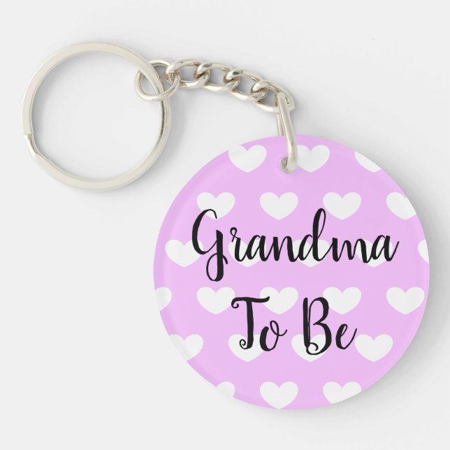 Grandma to Be, Pregnancy Announcement Ultrasound Key Ring (Front)