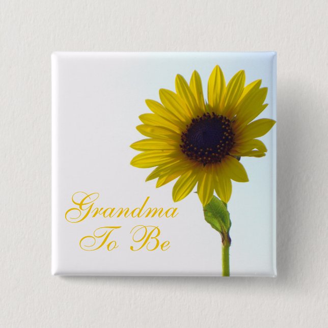 Grandma To Be Sunflower Pin (Front)