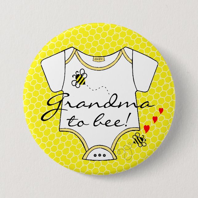 Grandma To Bee 7.5 Cm Round Badge (Front)