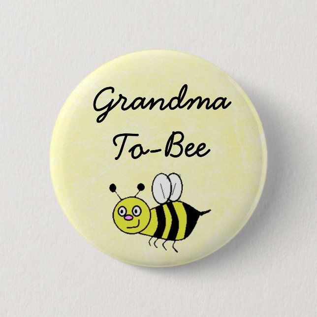 Grandma-To-Bee Baby Shower Mummy Pin (Front)