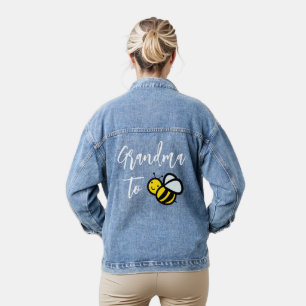 Grandma to Bee Baby Shower Wedding  Denim Jacket