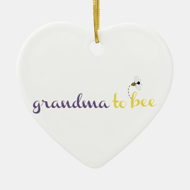 Grandma To Bee Ceramic Tree Decoration (Front)