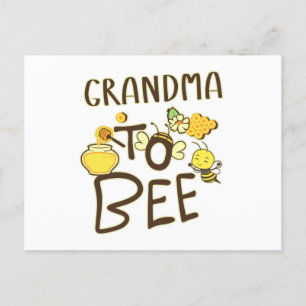 Grandma To Bee Pregnancy Announcement Pregnant Postcard