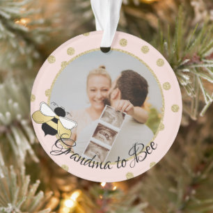 Grandma to Bee We're Expecting with Photo Ornament