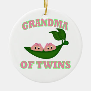 Grandma to Twin Girls Ceramic Tree Decoration