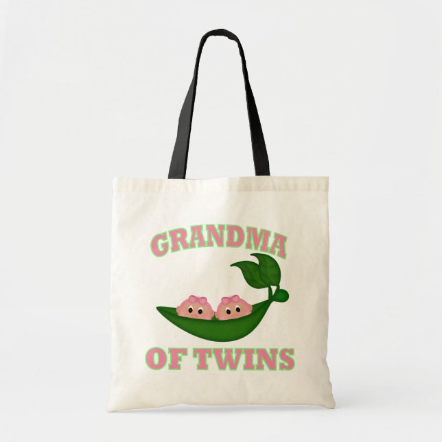 Grandma to Twin Girls Tote Bag (Front)