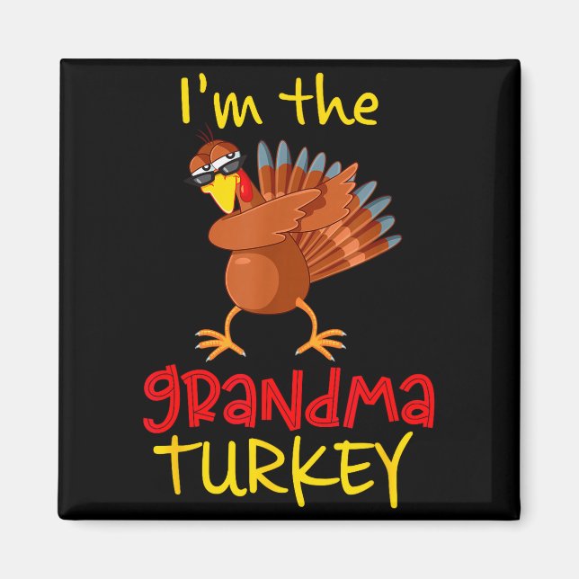 Grandma Turkey Matching Family Group Thanksgiving  Magnet (Front)