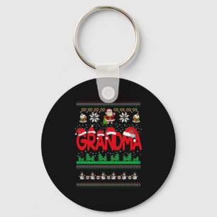 Grandma Ugly Christmas Sweater Key Ring