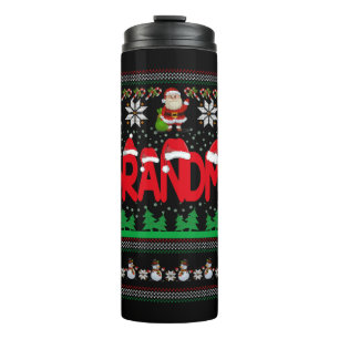 Grandma Ugly Christmas Sweater Thermal Tumbler