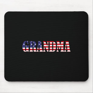Grandma Usa Flag American Patriotic 4th Of July Gr Mouse Mat