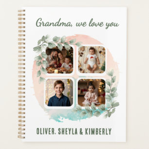 Grandma we love you 6 Photo Collage Eucalyptus Planner
