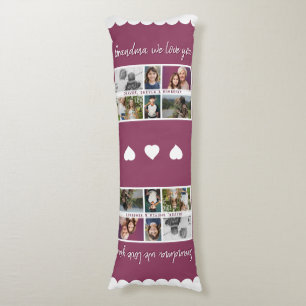 Grandma we love you Grandchildren 6 Photo Collage Body Cushion