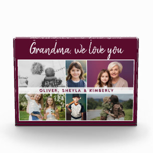 Grandma we love you Grandchildren Keepsake 6  Photo Block