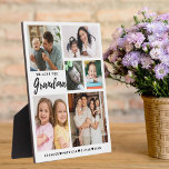 Grandma We Love You Grandkids Names 6 Photo  Plaque<br><div class="desc">Customised photo plaque gift for grandma personalised with grandchildren photos and names.Makes a special, memorable and unique keepsake gift for holidays, birthday, grandparents day, mothers day and Christmas.</div>