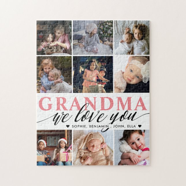 Grandma We Love You Photo Collage  Jigsaw Puzzle (Vertical)