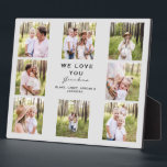 Grandma We love You Photo Collage Plaque<br><div class="desc">Grandma We love you Photo Collage.  8 photos.  Customise.  Neutral Background.</div>