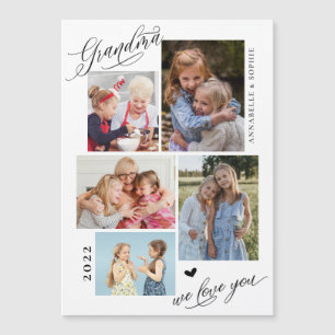 Grandma We Love You Photo Collage Typography