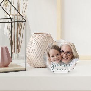 Grandma We Love You   Script Overlay Photo Block