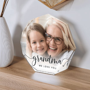 Grandma We Love You   Script Overlay Photo Block