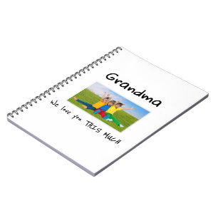 Grandma We Love You This Much Photo Christmas Gift Notebook
